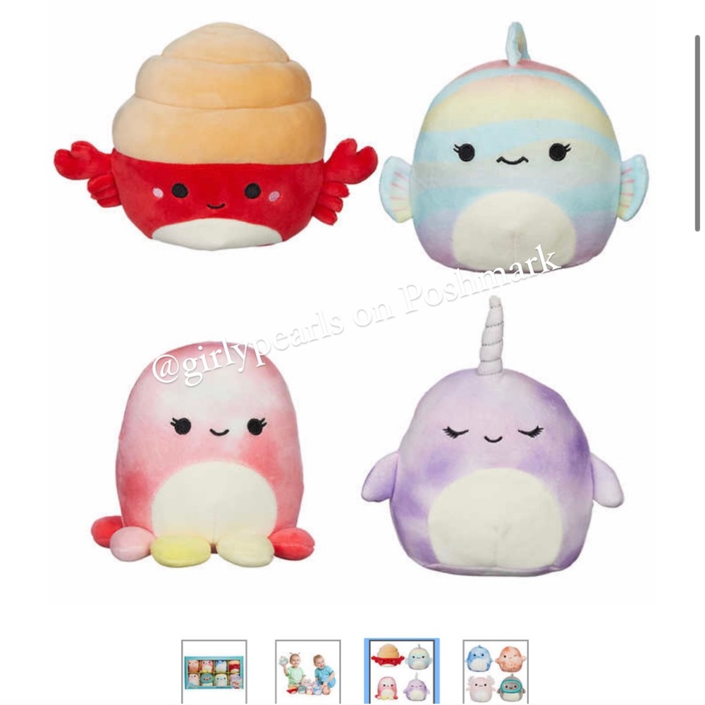 8 Mini Squishmallows 5" Sealife π¦π³ππ βοΈ - Picture 3 of 4